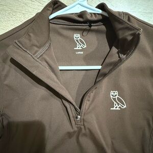 OVO brown owl long sleeve crop top